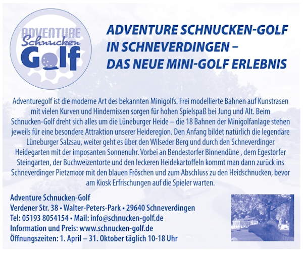 Adventure Schnuckengolf Schneverdingen Adventure Schnuckengolf Schneverdingen