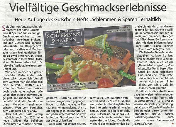 Vielfältige Geschmackserlebnisse Vielfältige Geschmackserlebnisse